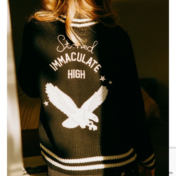 COPY - BNWT 1969 Stoned Immaculate High black Cardigan sweater w white accents … - Picture 6 of 16